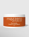 Mozzero soy candle container with outdoor citrus blend