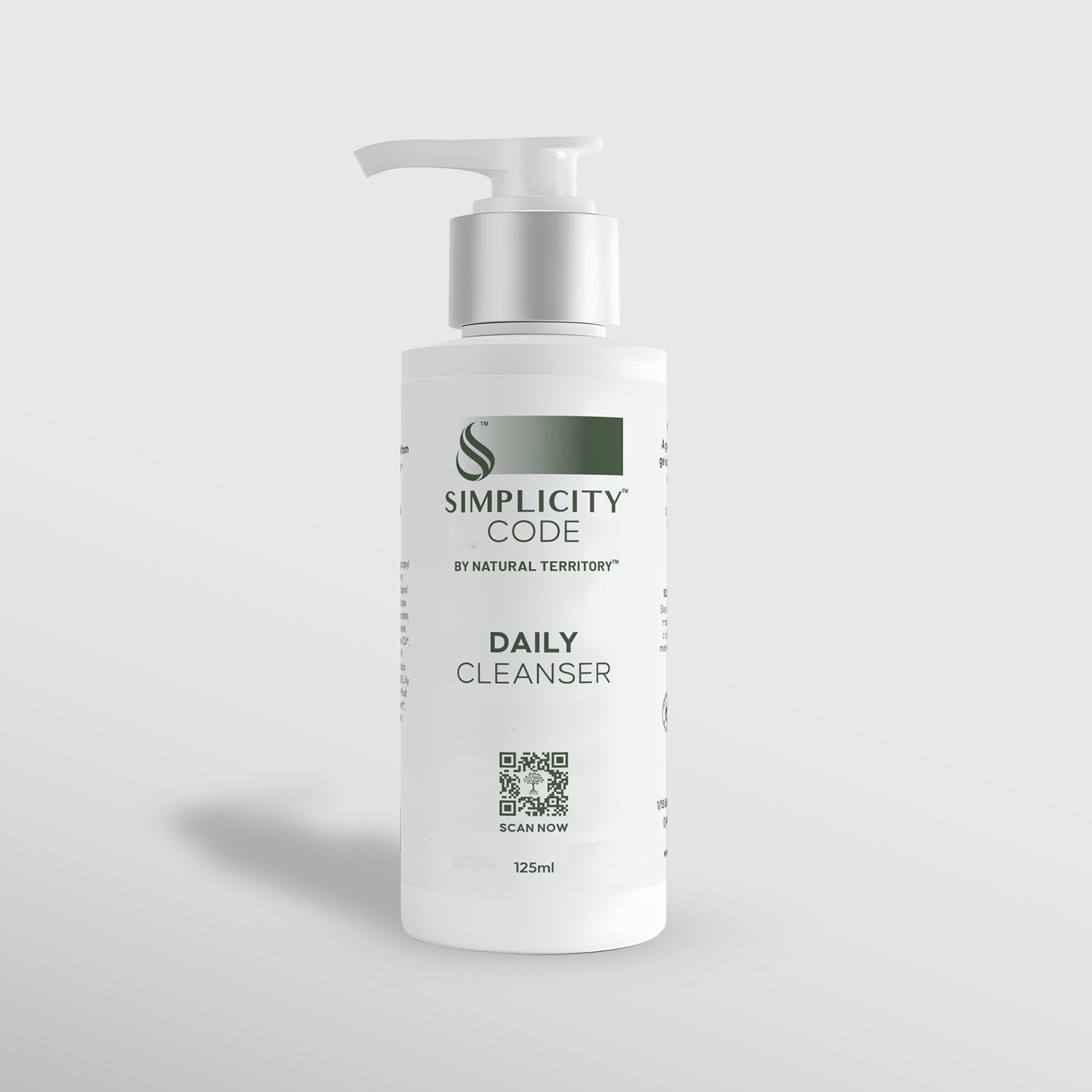 Simplicity Code daily face cleanser bottle by Natural Territory
