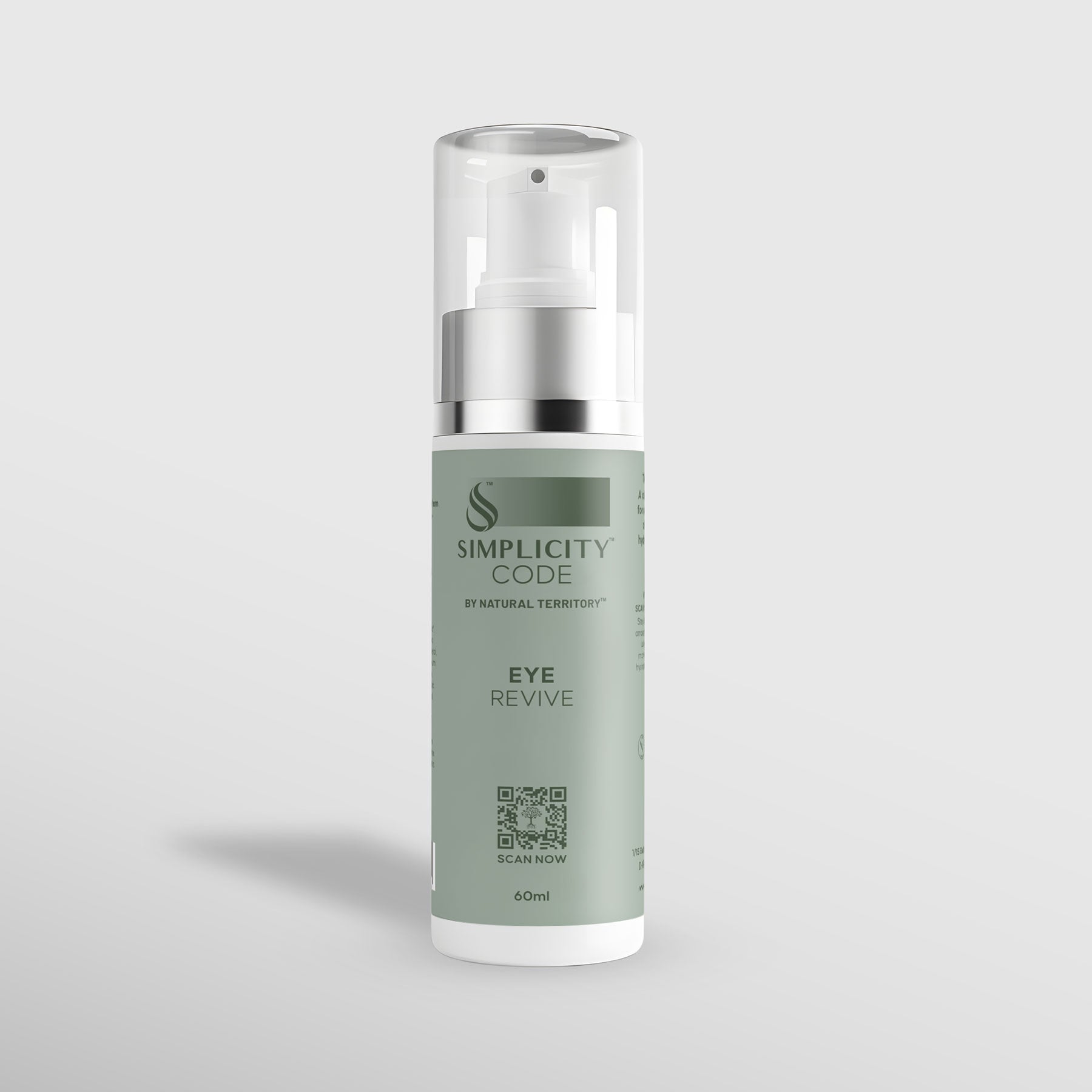 Skincare bottle labeled &#39;Simplicity Code&#39; 60ml