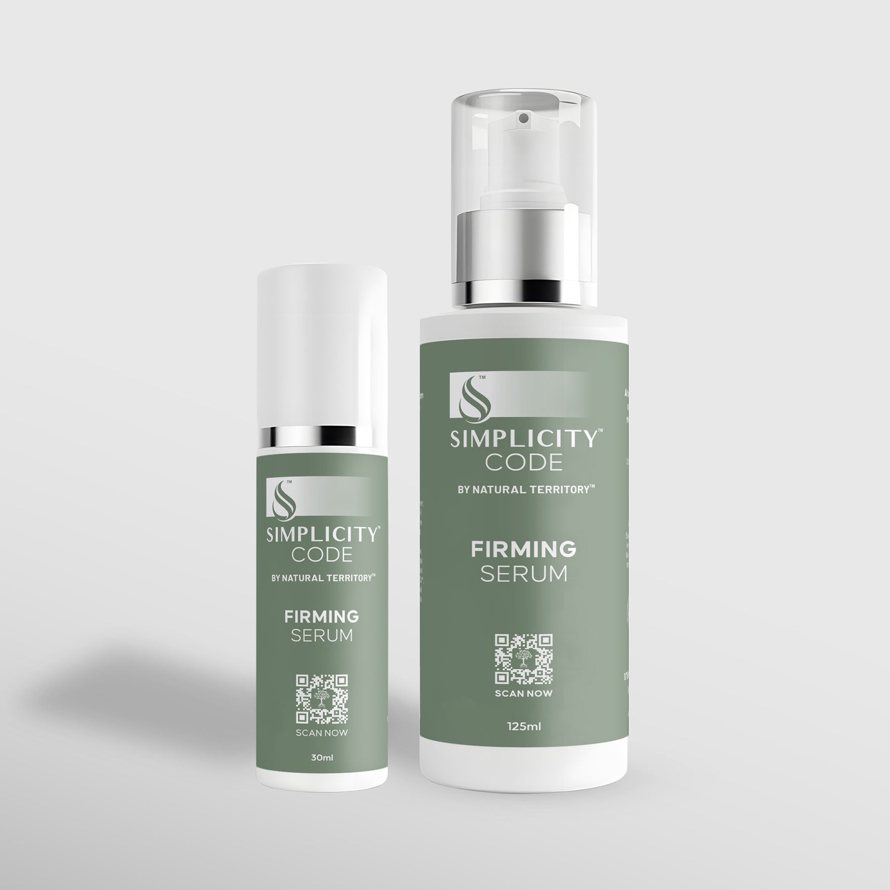 Two bottles of Simplicity Code Firming Serum